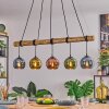 Koyoto Hanglamp, Kogellampje, Hanglamp Natuurlijke kleuren, Zwart, 5-lichts