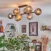 Ripoll Plafondlamp, Kogellampje Rookkleurig, 8-lichts