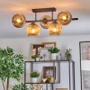 Ripoll Plafondlamp, Kogellampje Amber, 5-lichts