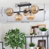 Ripoll Plafondlamp, Kogellampje Amber, 5-lichts