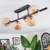 Chehalis Plafondlamp, Kogellampje Amber, 5-lichts