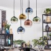 Koyoto Hanglamp, Kogellampje, Hanglamp Blauw, Goud, Groen, Duidelijk, Koperkleurig, 6-lichts