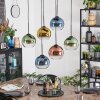 Koyoto Hanglamp, Kogellampje, Hanglamp Blauw, Goud, Groen, Duidelijk, Koperkleurig, 6-lichts