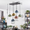 Koyoto Hanglamp, Kogellampje, Hanglamp Blauw, Goud, Groen, Duidelijk, Koperkleurig, 6-lichts