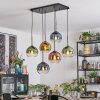 Koyoto Hanglamp, Kogellampje, Hanglamp Blauw, Goud, Groen, Duidelijk, Koperkleurig, 6-lichts