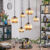Koyoto Hanglamp, Kogellampje, Hanglamp Amber, 6-lichts