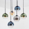 Koyoto Hanglamp, Kogellampje, Hanglamp Amber, Blauw, Groen, Duidelijk, Rookkleurig, 6-lichts