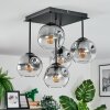 Ripoll Plafondlamp, Kogellampje Duidelijk, Rookkleurig, 5-lichts