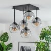 Ripoll Plafondlamp, Kogellampje Duidelijk, Rookkleurig, 5-lichts