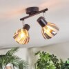 Saire Plafondlamp, Plafondspot Chroom, Zwart, 2-lichts
