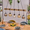 Koyoto Hanglamp, Kogellampje, Hanglamp Natuurlijke kleuren, Zwart, 5-lichts