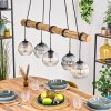 Koyoto Hanglamp, Kogellampje, Hanglamp Natuurlijke kleuren, Zwart, 5-lichts