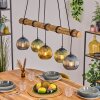 Koyoto Hanglamp, Kogellampje, Hanglamp Natuurlijke kleuren, Zwart, 5-lichts