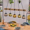 Koyoto Hanglamp, Kogellampje, Hanglamp Natuurlijke kleuren, Zwart, 5-lichts