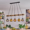 Koyoto Hanglamp, Kogellampje, Hanglamp Natuurlijke kleuren, Zwart, 5-lichts