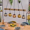 Koyoto Hanglamp, Kogellampje, Hanglamp Natuurlijke kleuren, Zwart, 5-lichts