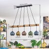 Koyoto Hanglamp, Kogellampje, Hanglamp Natuurlijke kleuren, Zwart, 5-lichts