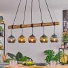 Koyoto Hanglamp, Kogellampje, Hanglamp Natuurlijke kleuren, Zwart, 5-lichts