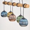 Koyoto Hanglamp, Kogellampje, Hanglamp Natuurlijke kleuren, Zwart, 5-lichts