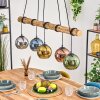 Koyoto Hanglamp, Kogellampje, Hanglamp Natuurlijke kleuren, Zwart, 5-lichts