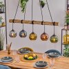 Koyoto Hanglamp, Kogellampje, Hanglamp Natuurlijke kleuren, Zwart, 5-lichts
