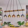 Koyoto Hanglamp, Kogellampje, Hanglamp Natuurlijke kleuren, Zwart, 5-lichts