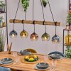 Koyoto Hanglamp, Kogellampje, Hanglamp Natuurlijke kleuren, Zwart, 5-lichts