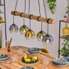 Koyoto Hanglamp, Kogellampje, Hanglamp Natuurlijke kleuren, Zwart, 5-lichts