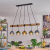 Koyoto Hanglamp, Kogellampje, Hanglamp Natuurlijke kleuren, Zwart, 5-lichts
