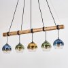 Koyoto Hanglamp, Kogellampje, Hanglamp Natuurlijke kleuren, Zwart, 5-lichts