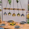 Koyoto Hanglamp, Kogellampje, Hanglamp Natuurlijke kleuren, Zwart, 5-lichts