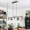 Koyoto Hanglamp, Kogellampje, Hanglamp Amber, Chroom, Duidelijk, Rookkleurig, 5-lichts