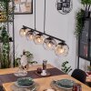 Ripoll Hanglamp, Kogellampje, Hanglamp Amber, Duidelijk, Rookkleurig, 5-lichts