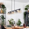 Ripoll Hanglamp, Kogellampje, Hanglamp Amber, Duidelijk, Rookkleurig, 5-lichts
