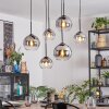 Koyoto Hanglamp, Kogellampje, Hanglamp Duidelijk, Rookkleurig, 6-lichts