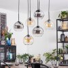 Koyoto Hanglamp, Kogellampje, Hanglamp Amber, Duidelijk, Rookkleurig, 6-lichts