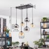 Koyoto Hanglamp, Kogellampje, Hanglamp Amber, Duidelijk, Rookkleurig, 6-lichts