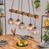 Koyoto Hanglamp, Kogellampje, Hanglamp Natuurlijke kleuren, Zwart, 5-lichts
