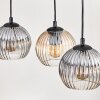 Koyoto Hanglamp, Kogellampje, Hanglamp Natuurlijke kleuren, Zwart, 5-lichts