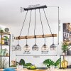 Koyoto Hanglamp, Kogellampje, Hanglamp Natuurlijke kleuren, Zwart, 5-lichts