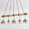 Koyoto Hanglamp, Kogellampje, Hanglamp Natuurlijke kleuren, Zwart, 5-lichts