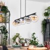 Gastor Hanglamp, Kogellampje, Hanglamp Amber, Duidelijk, Rookkleurig, 5-lichts