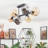 Ripoll Plafondlamp, Kogellampje Amber, Rookkleurig, 8-lichts