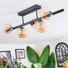 Chehalis Plafondlamp, Kogellampje Amber, 5-lichts