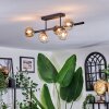 Chehalis Plafondlamp, Kogellampje Amber, Duidelijk, 5-lichts