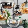 Koyoto Plafondlamp, Kogellampje Amber, Chroom, Duidelijk, Rookkleurig, 5-lichts