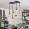 Koyoto Hanglamp, Kogellampje, Hanglamp Amber, Duidelijk, 6-lichts