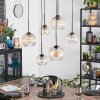 Koyoto Hanglamp, Kogellampje, Hanglamp Amber, Duidelijk, 6-lichts