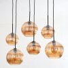 Koyoto Hanglamp, Kogellampje, Hanglamp Amber, 6-lichts