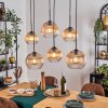 Koyoto Hanglamp, Kogellampje, Hanglamp Amber, Duidelijk, 6-lichts